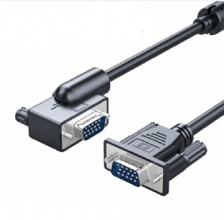 VGA cable with left right down and up anlge