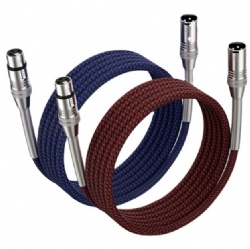3P XLR Male to Female Cable with Nylon Braid Jacket