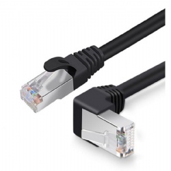 Cat.5e Cat.6 Cat.6A Cat.7 Cat.8 STP/SFTP/SSTP Patch Cable with 90 degree Angle