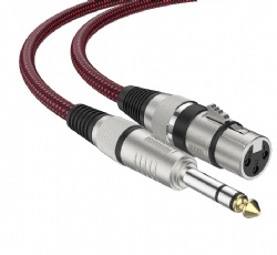 6.35 Male to 3P XLR Female Cable